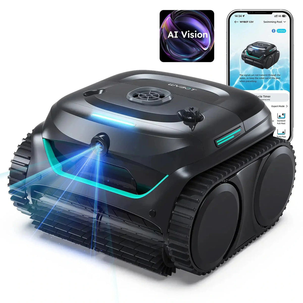 (2026 New) WYBOT C2 Vision Cordless Robotic Pool Cleaner