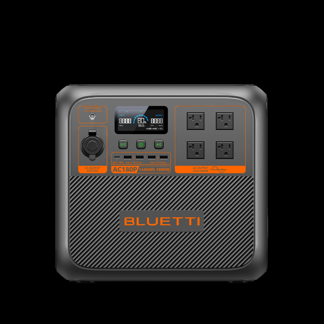BLUETTI AC180P Portable Power Station front view