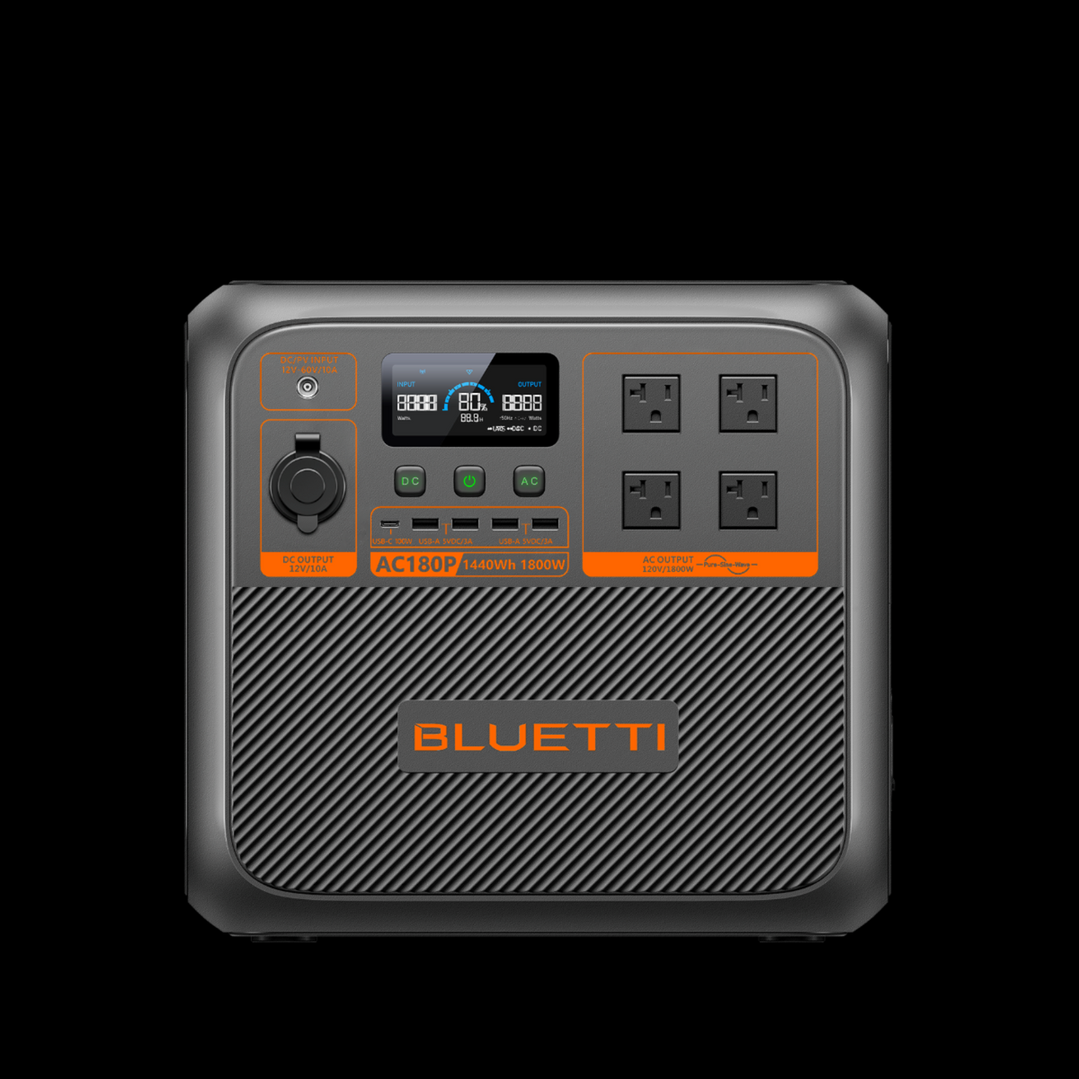 BLUETTI AC180P Portable Power Station front view