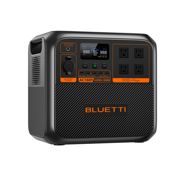 BLUETTI AC180P Portable Power Station angled view