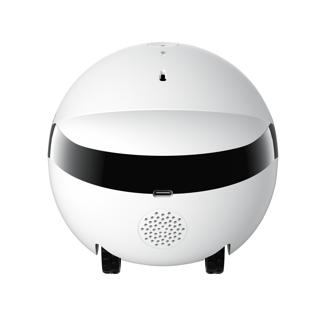 Enabot EBO Air 2S robot rear view showing USB-C port and speaker