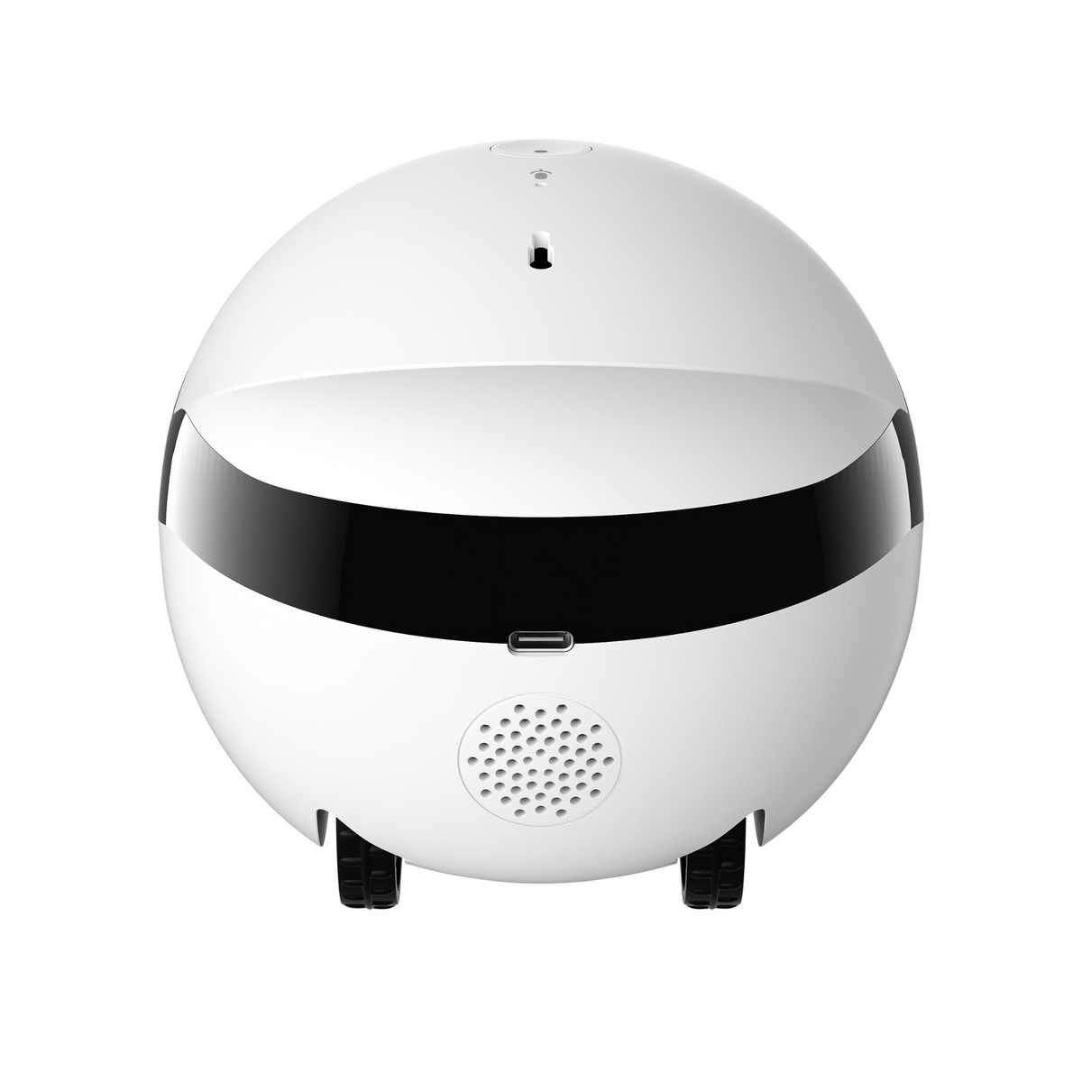 Enabot EBO Air 2S robot rear view showing USB-C port and speaker