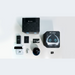 Enabot EBO X what's in the box: robot, charging dock, adapter, cable, manual, microSD card