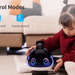 Child interacting with the Enabot EBO X robot at home